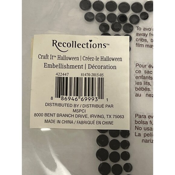 Recollections Halloween Bling Rhinestone Gem Embellishment " J "  422447 353958 - Picture 3 of 3
